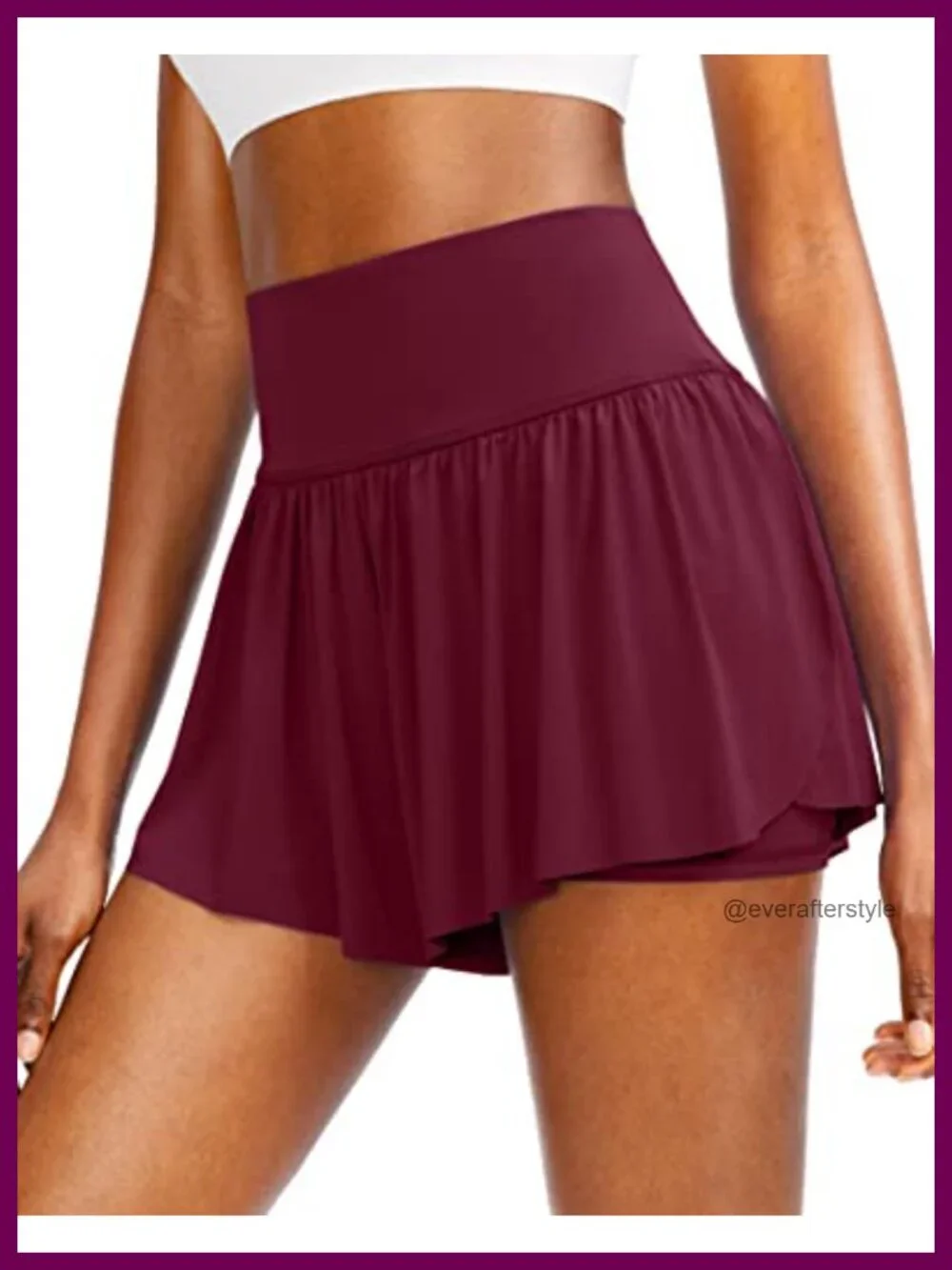 Flowy 2 in 1 Running Shorts with 4 Pockets for Women High Waisted Athletic